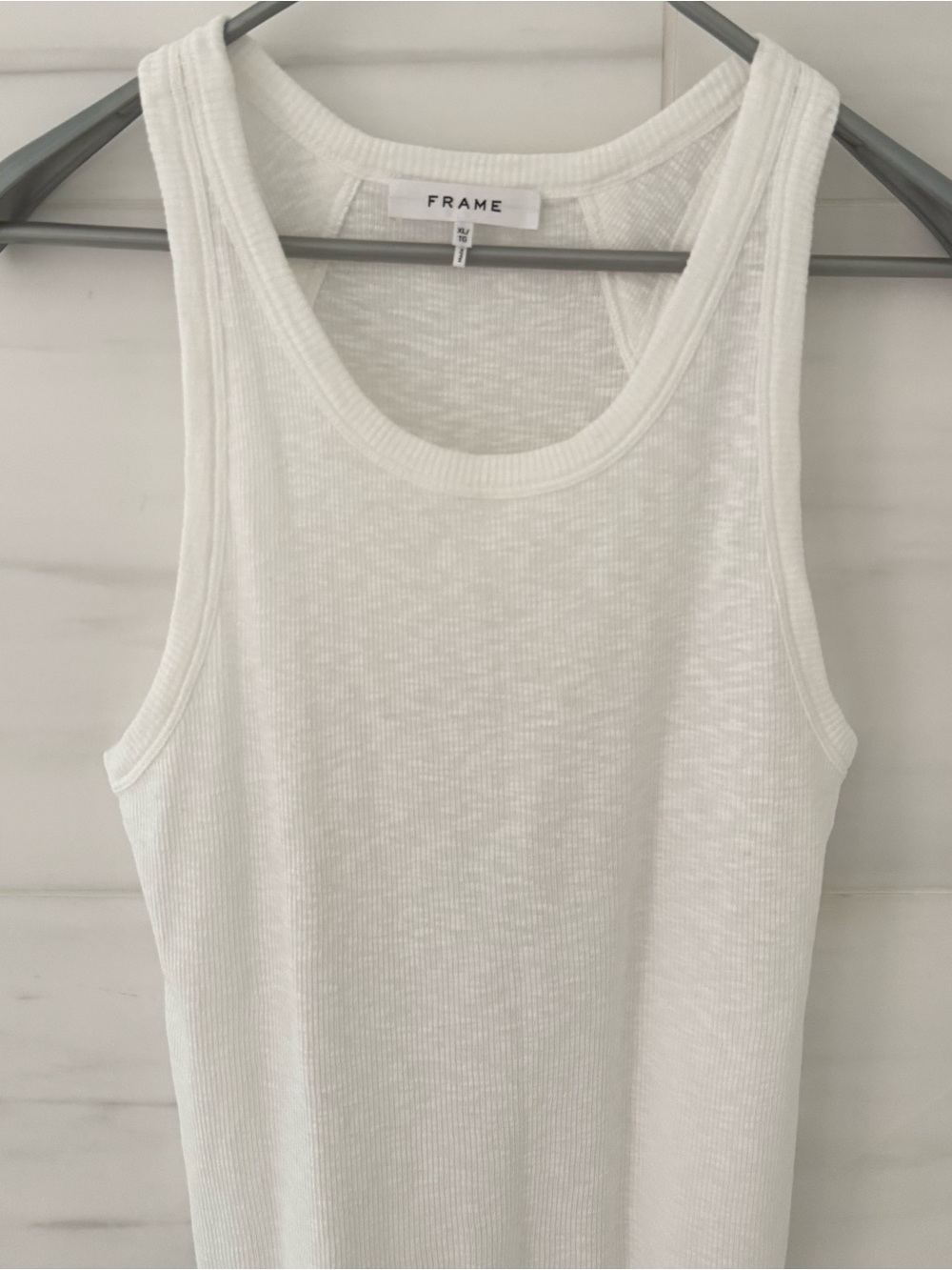 Frame Denim White Ribbed Tank Top - Picture 2 of 5